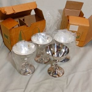 William Adams Sliver Plated Liquor Glasses